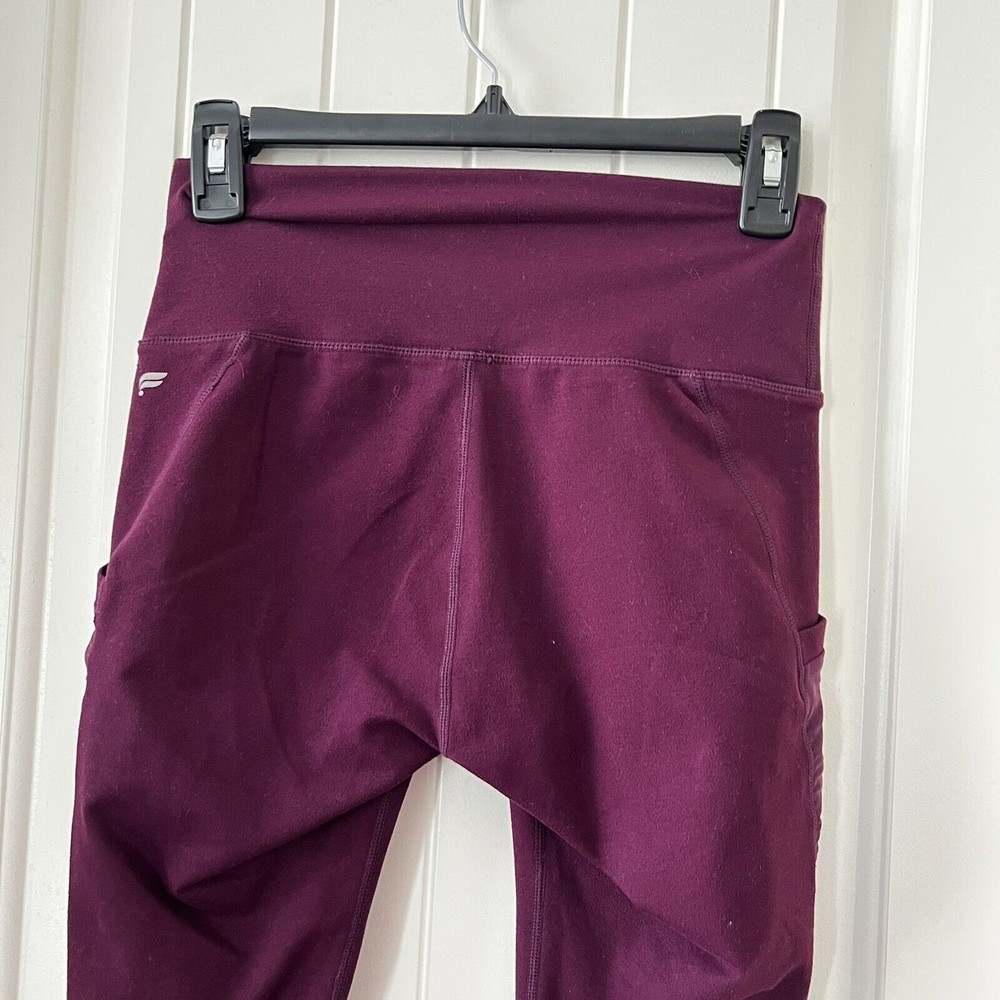 Fabletics Purple Wide Waistband Mid Rise Yoga Leggings Size Small 22” Inseam - Picture 5 of 11